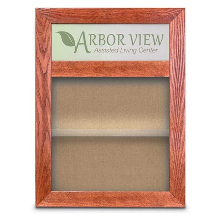 United Visual Products Outdoor Enclosed Combo Board, 48"x36", Gold Frame/Blue & Cork UVCB4836ODG-BLUE-CORK